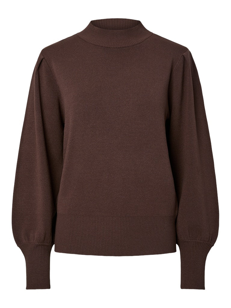 YAS "Fonny" Knit Pullover braun