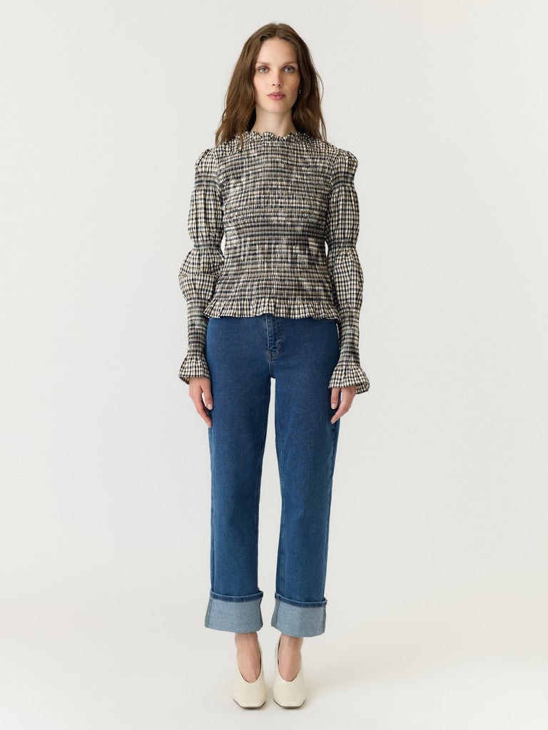 "YASCHEMMA" LS SMOCK TOP NOOS