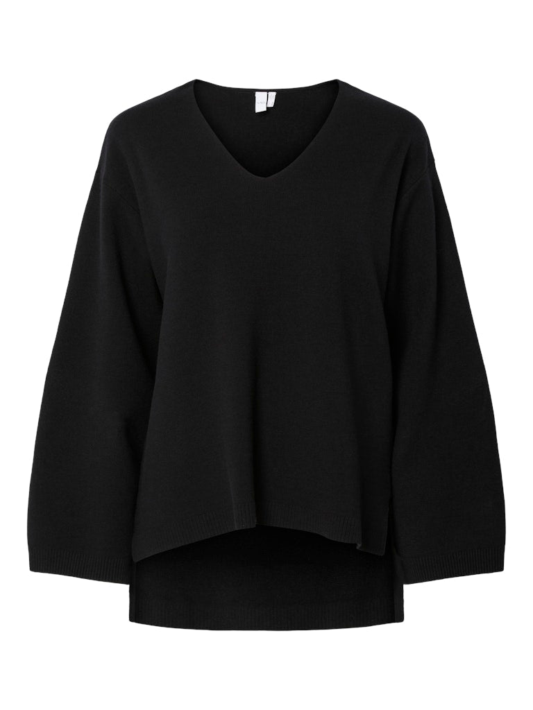 YAS "Elma" V-Neck Knit Pullover