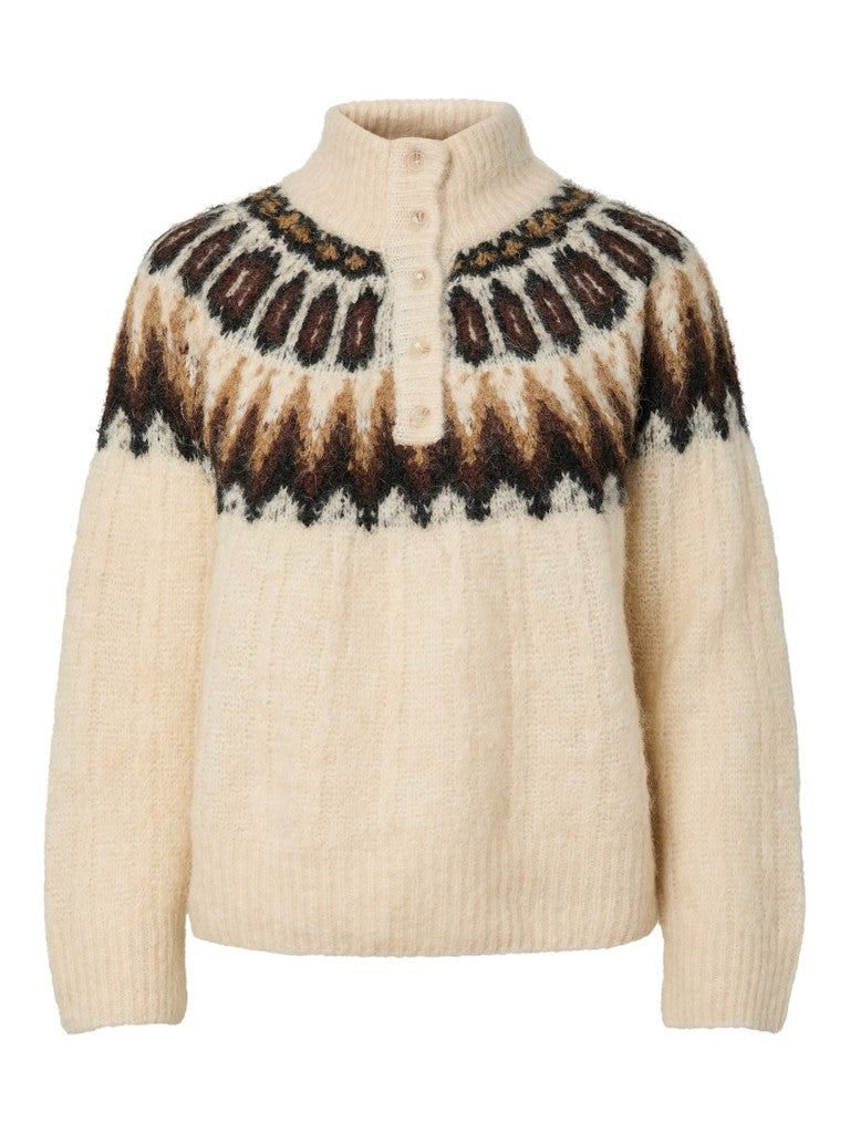 "YASDOMINA" LS WOOL BLEND KNIT PULLOVER