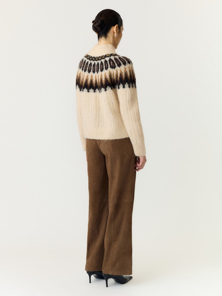 "YASDOMINA" LS WOOL BLEND KNIT PULLOVER