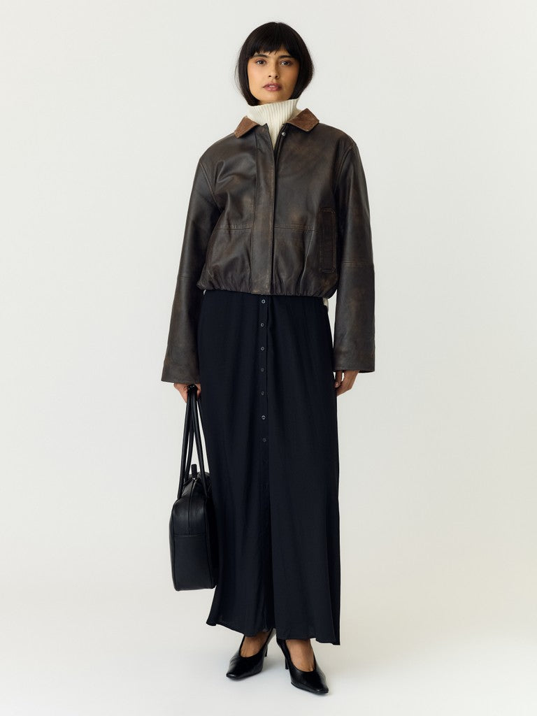 "YASFEROS" LS LEATHER JACKET
