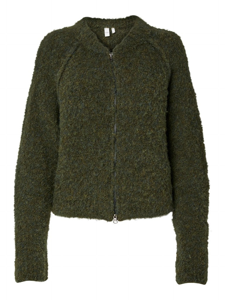 "YASPLYRA" LS KNIT ZIP CARDIGAN