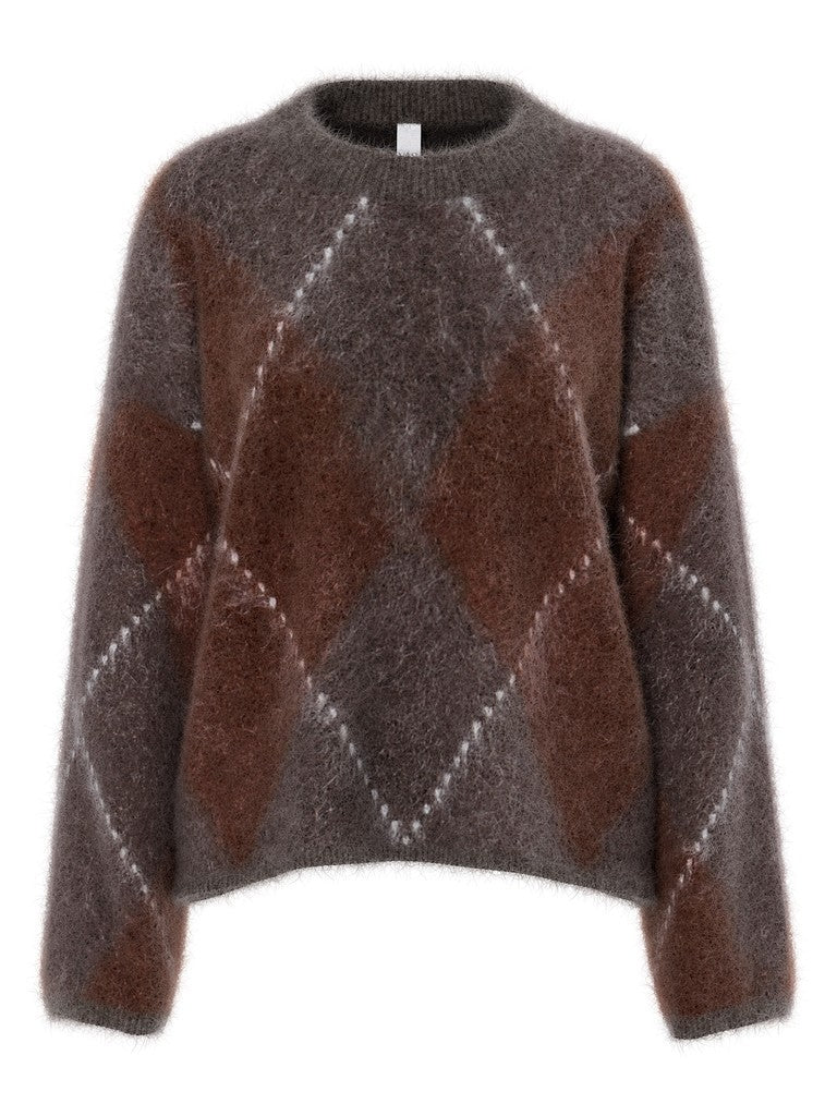 "YASARGY" LS MOHAIR BLEND KNIT PULLOVER S.