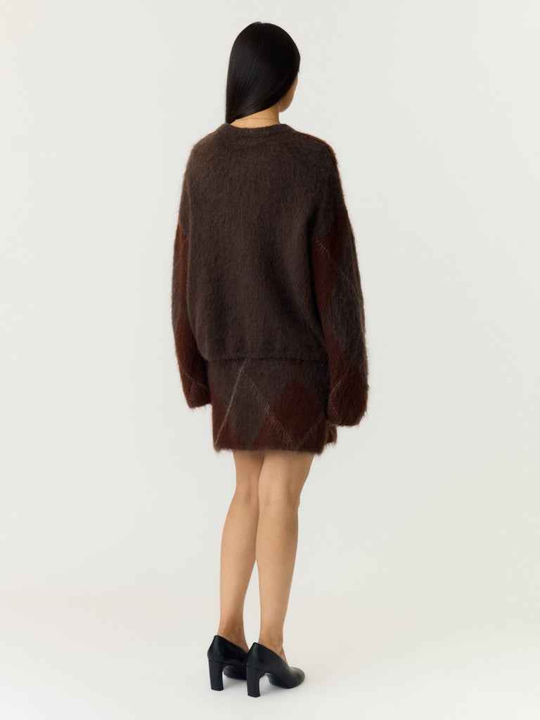 "YASARGY" LS MOHAIR BLEND KNIT PULLOVER S.