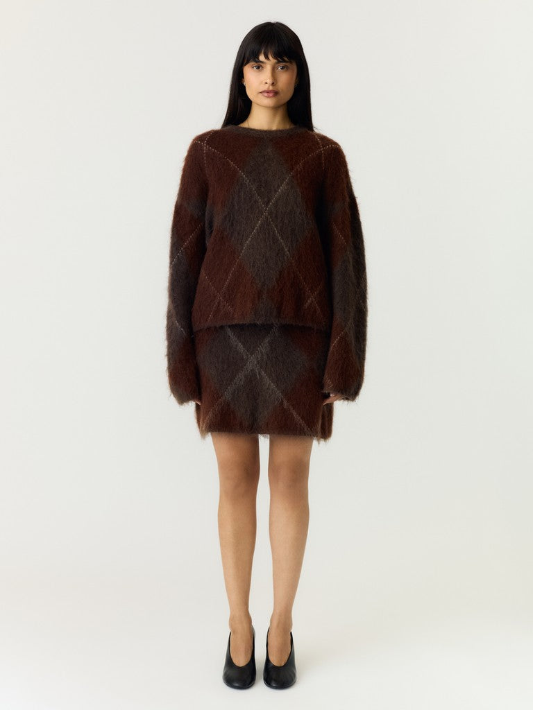 "YASARGY" LS MOHAIR BLEND KNIT PULLOVER S.