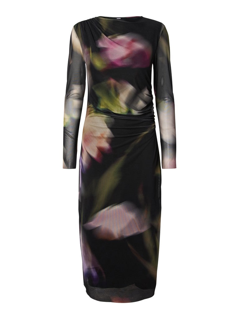 "YASSHAMA" LS LONG MESH DRESS