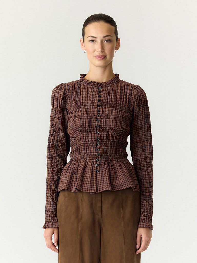 "YASNOTA" LS SMOCK TOP S.