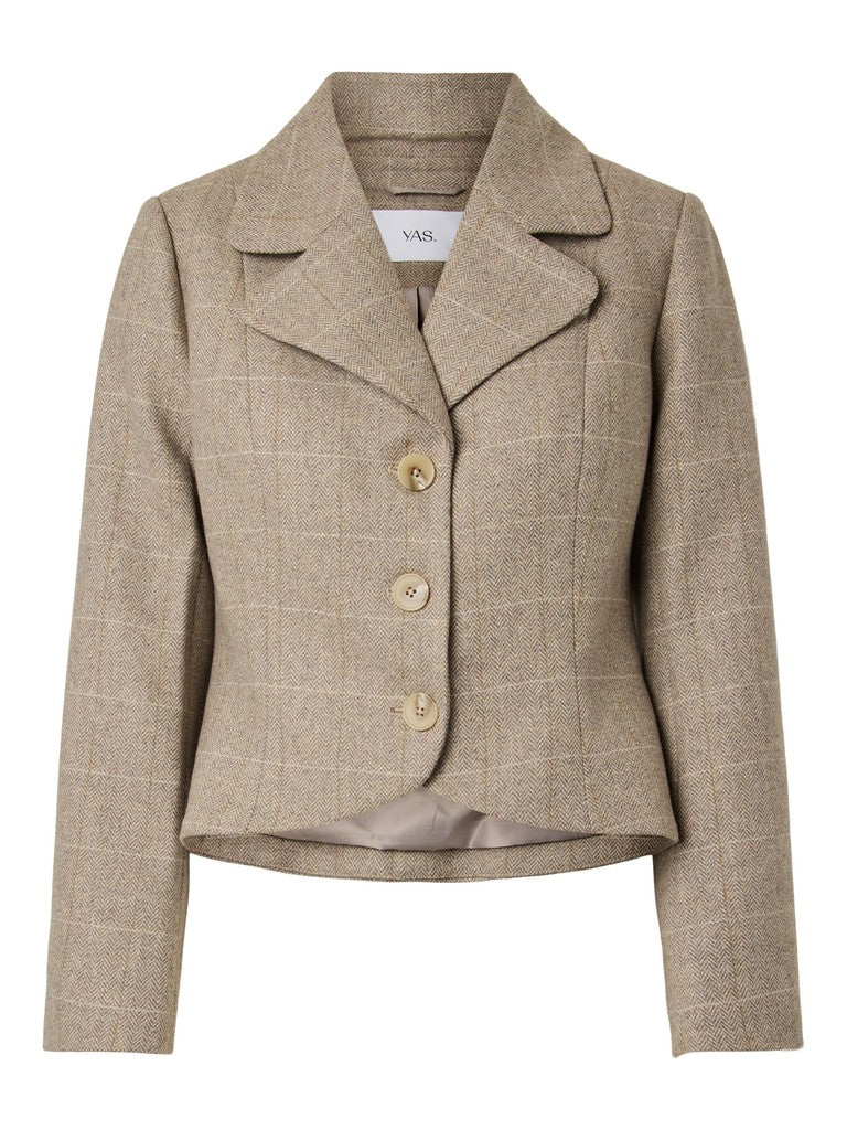 "YASTHELA" LS WOOL BLEND SHORT JACKET NOOS