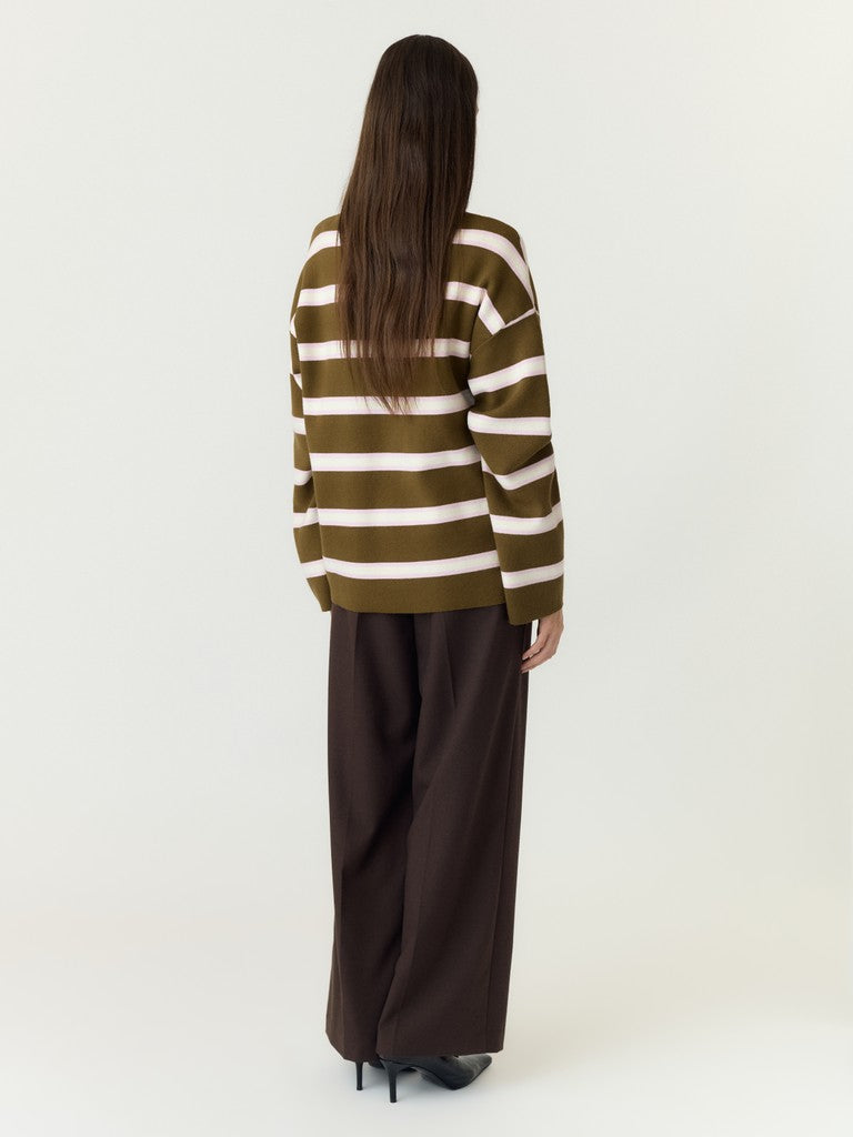 "YASISABELL" LS POLO KNIT PULLOVER S. NOOS