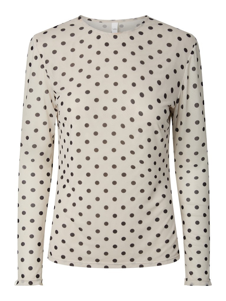 "YASDOT" LS MESH TOP black dots