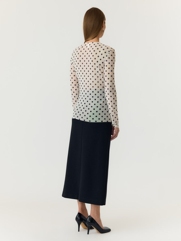 "YASDOT" LS MESH TOP black dots