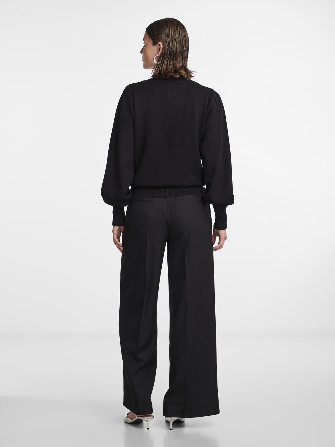 YAS "Fonny" Knit Pullover schwarz