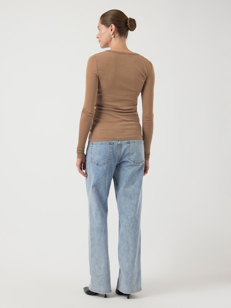 YAS "Woolin" Wool Top braun