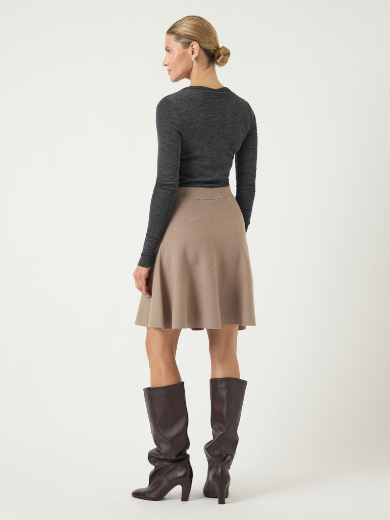 YAS "Fonny" Knit Skirt beige