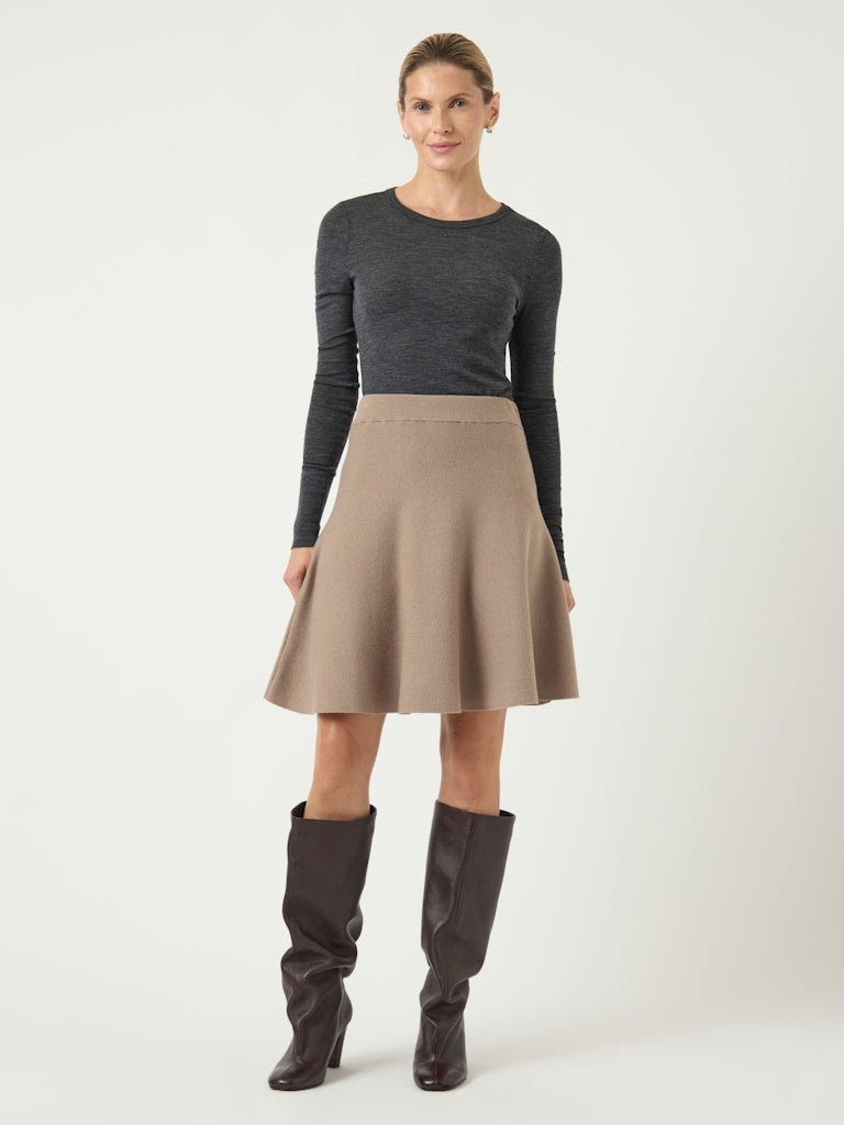 YAS "Fonny" Knit Skirt beige