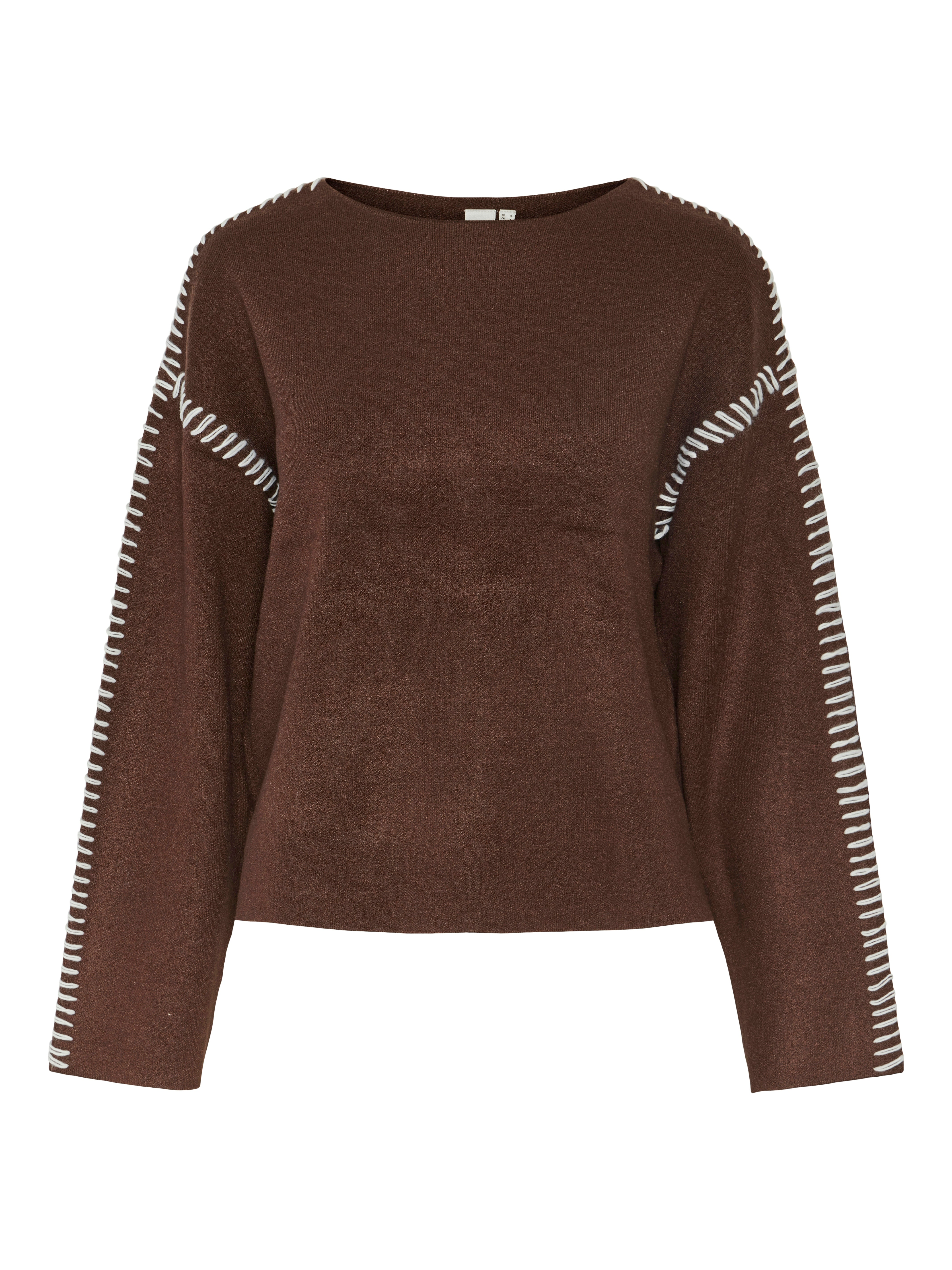 YAS "Stitcha" Knit Pullover braun