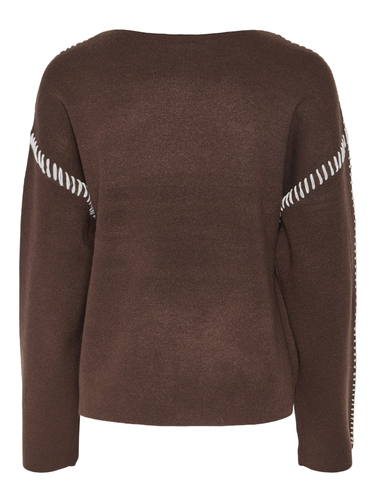 YAS "Stitcha" Knit Pullover braun