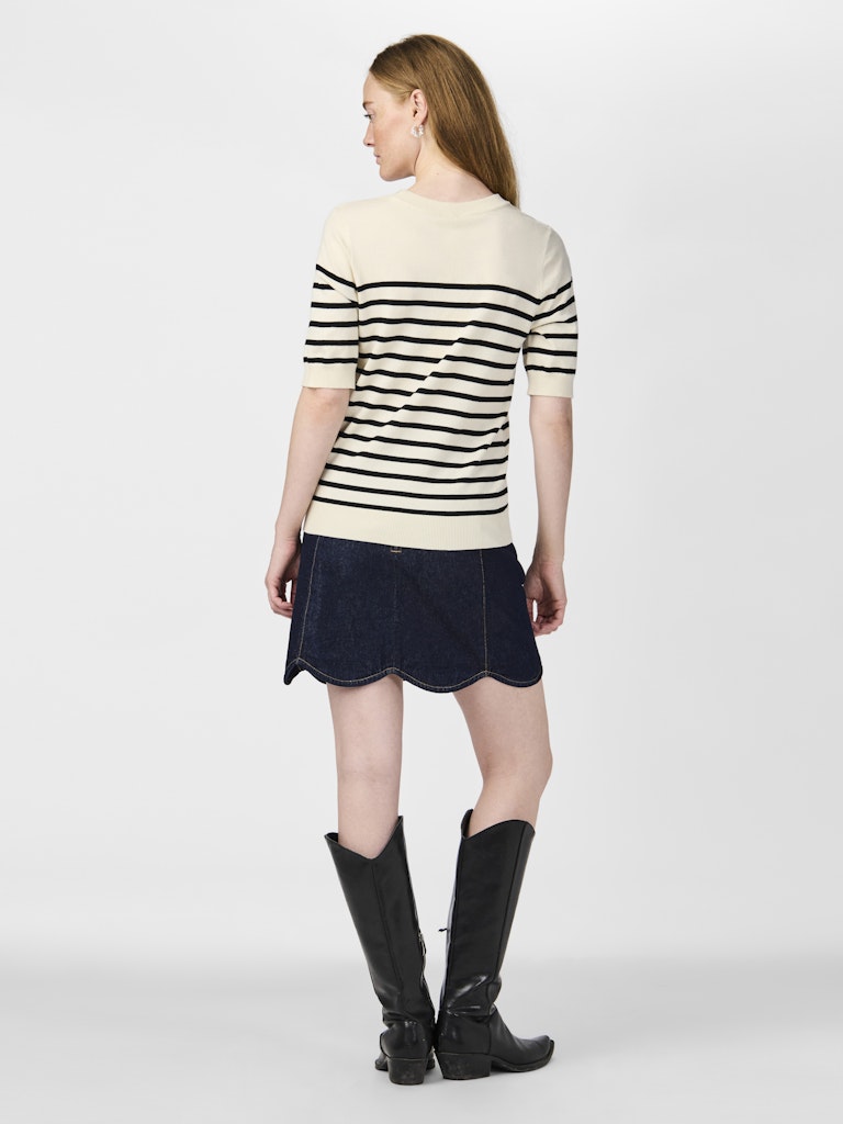 "YASLENA" Knit Pullover birch/black