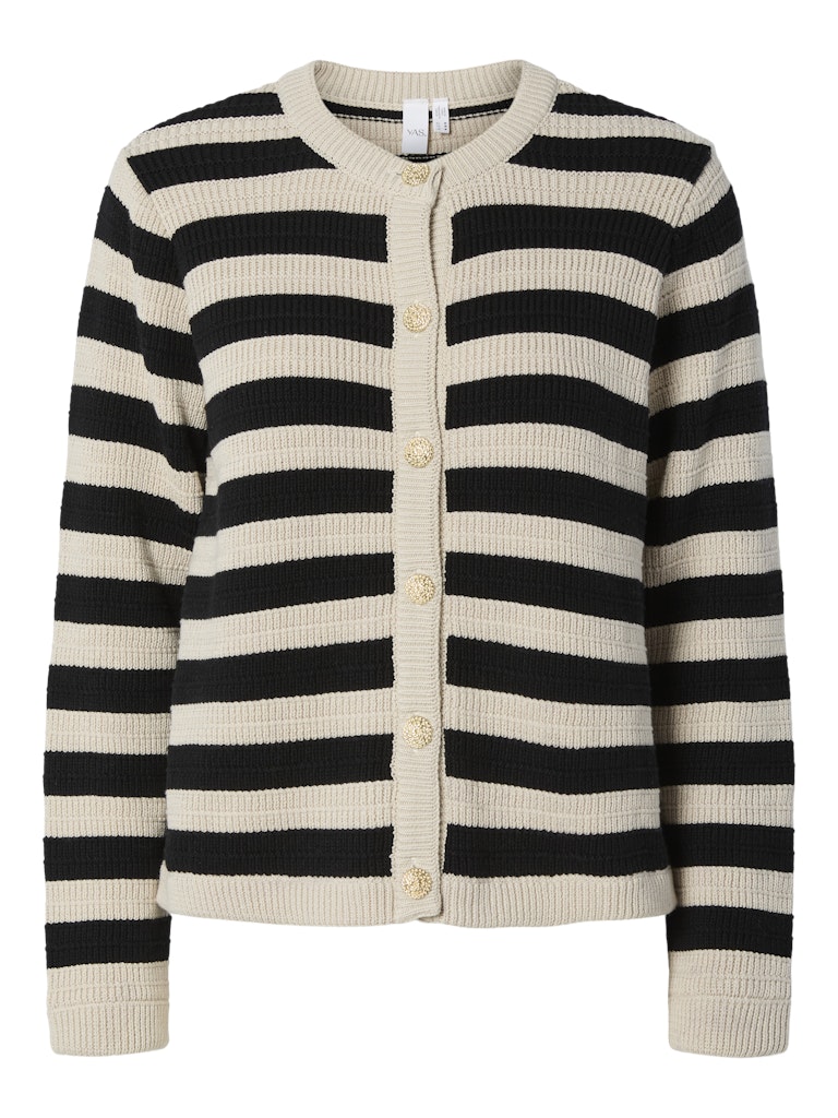 YAS "Sironi" Knit Cardigan birch/black