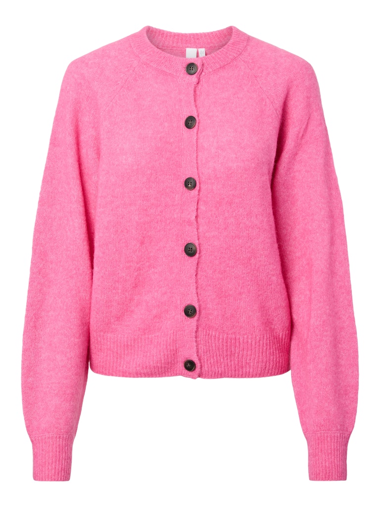YAS "Johi" Wool Knit Cardigan pink