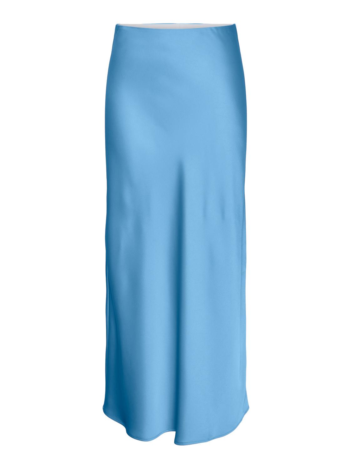 YAS "Dottea Maxi Column Skirt blau