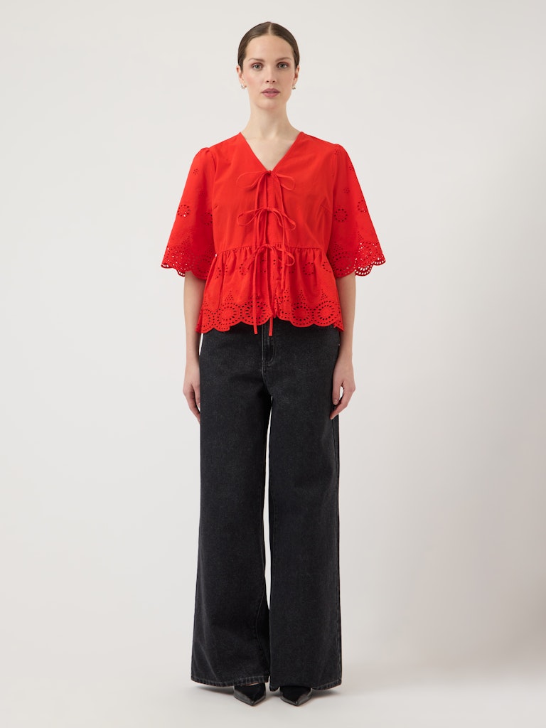 "YASCORNELIA" 2/4 TIE TOP S. NOOS rot