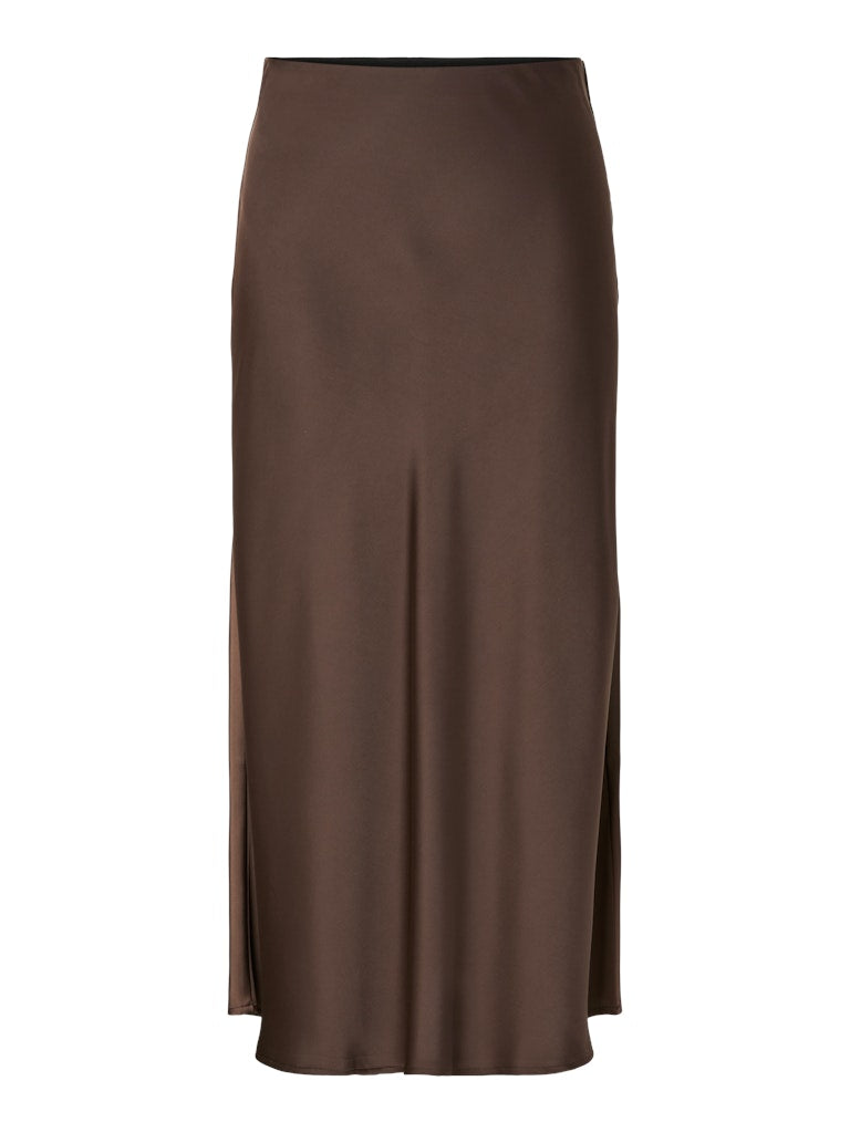 "YASPELLA" HW MIDI SKIRT S. NOOS brown