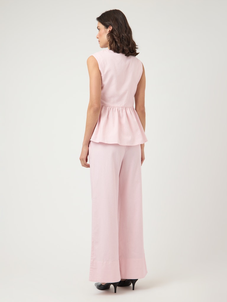 "YASTRIMA" SL LINEN BLEND TOP
