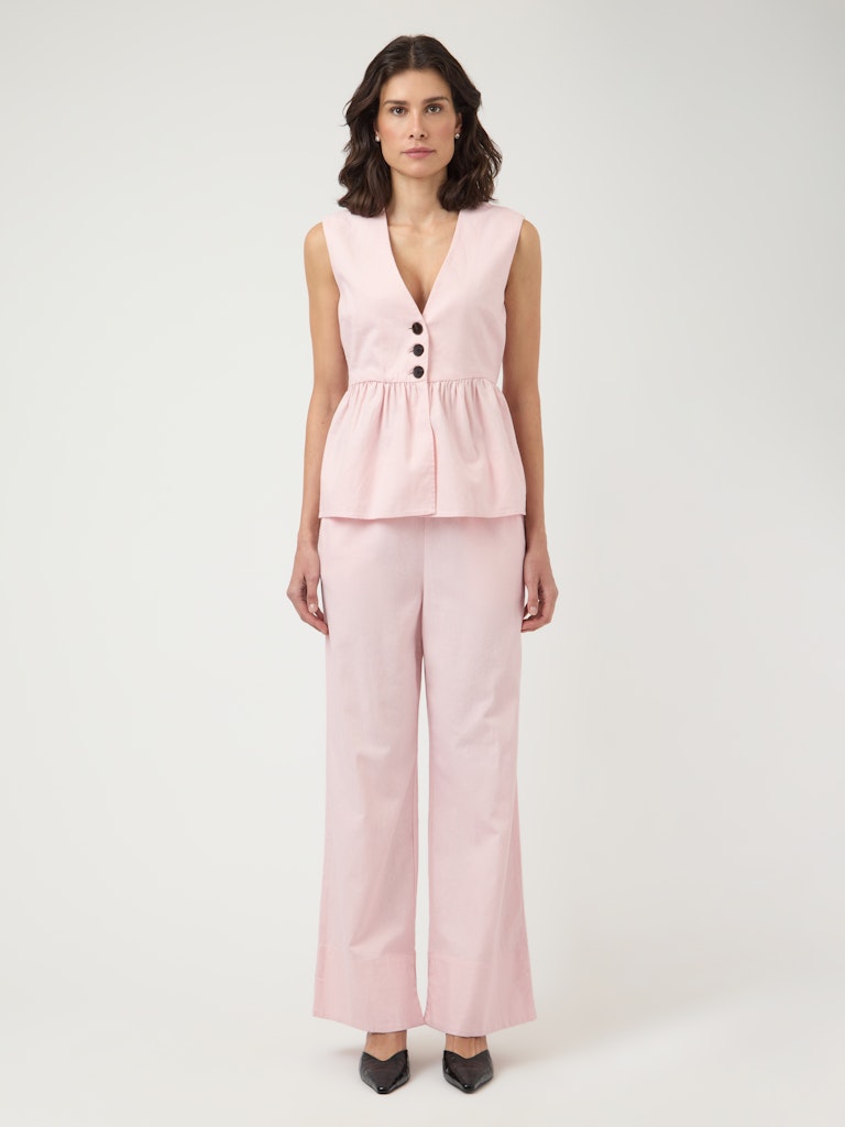 "YASTRIMA" SL LINEN BLEND TOP