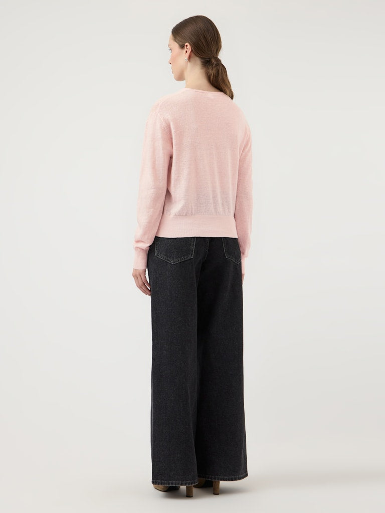 "YASLINNEA" LS KNIT LINEN CARDIGAN