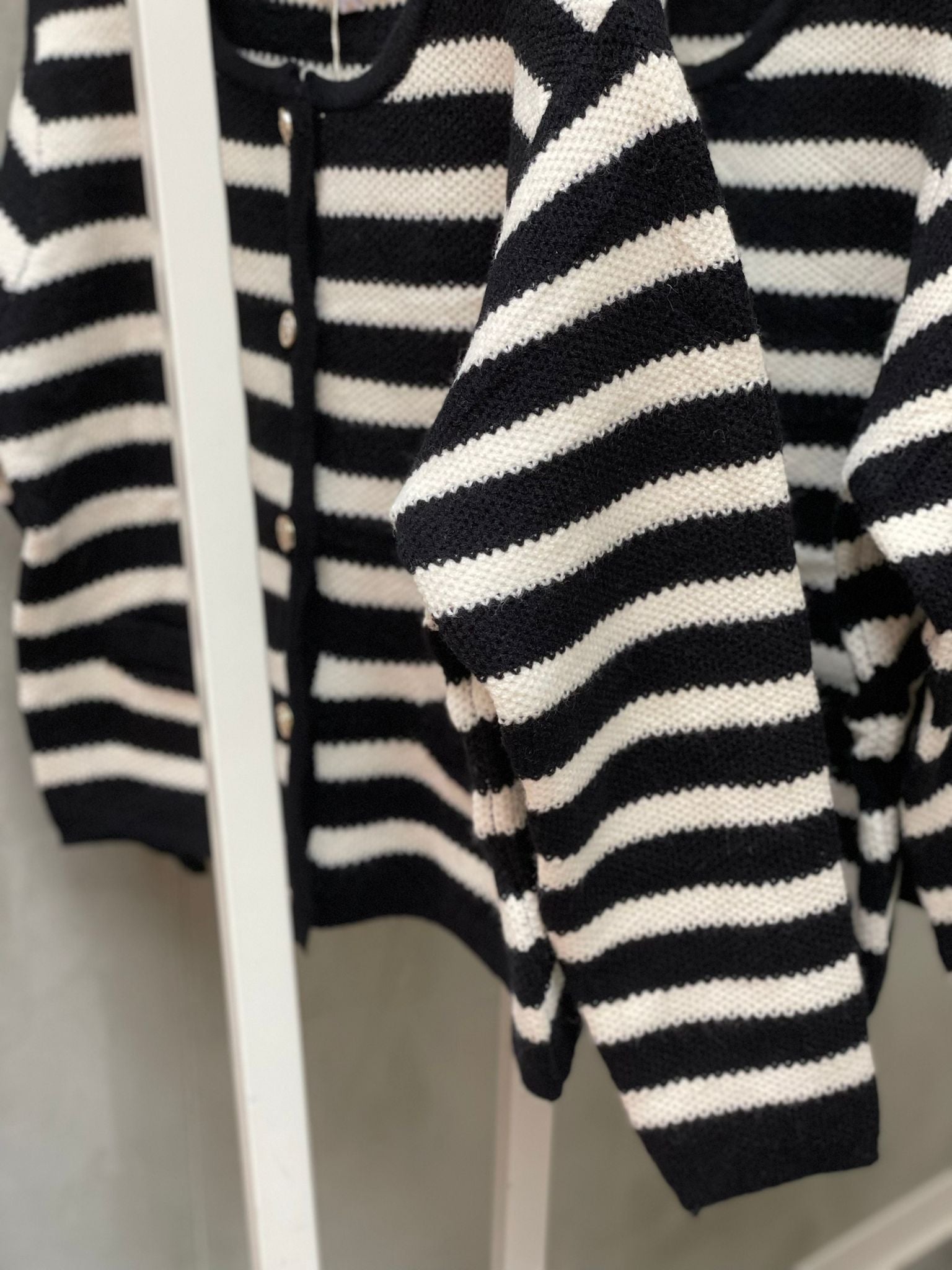 Minette streifen Knit Cardigan
