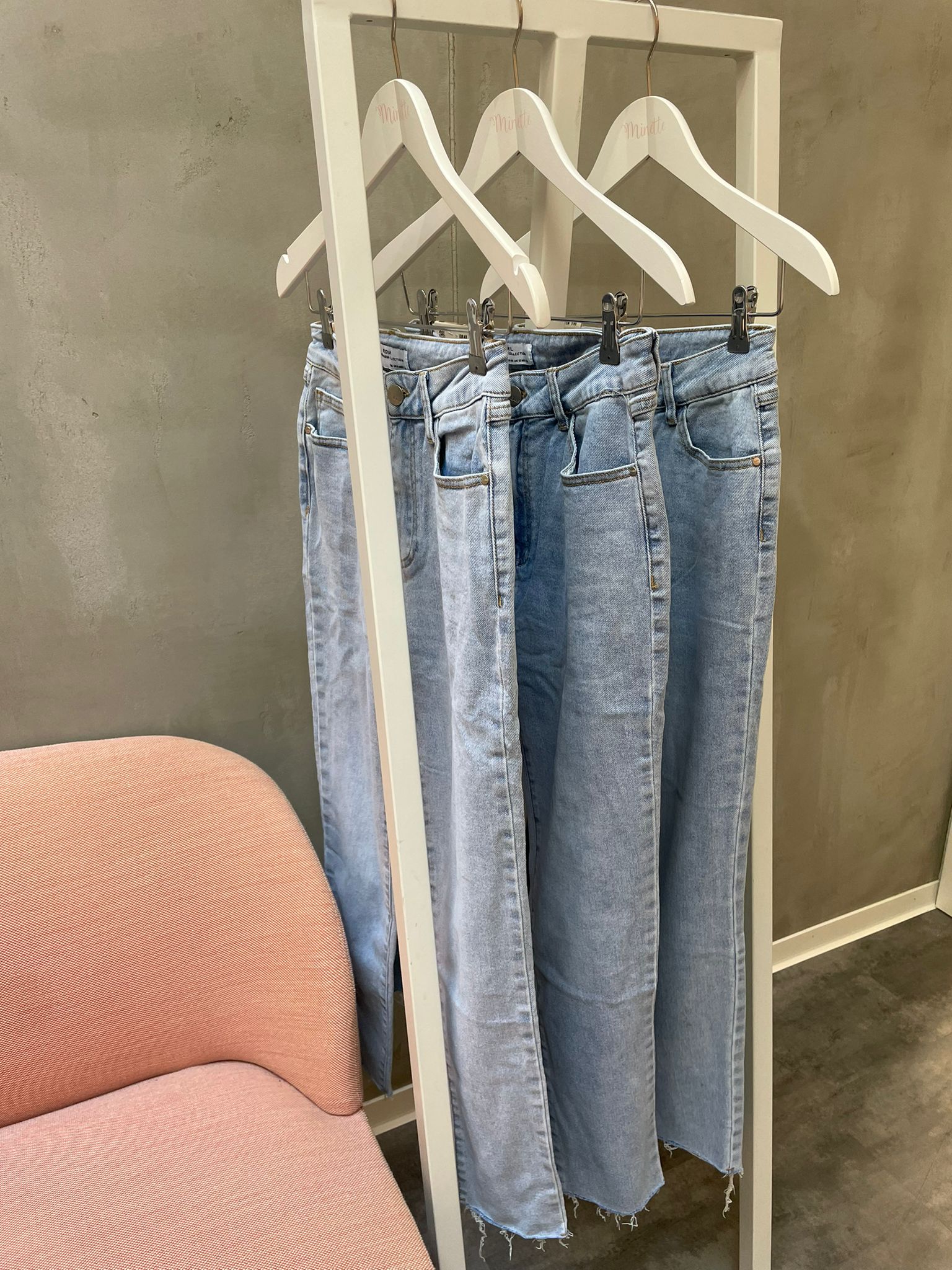 Minette Jeans mit cutout mittelblau