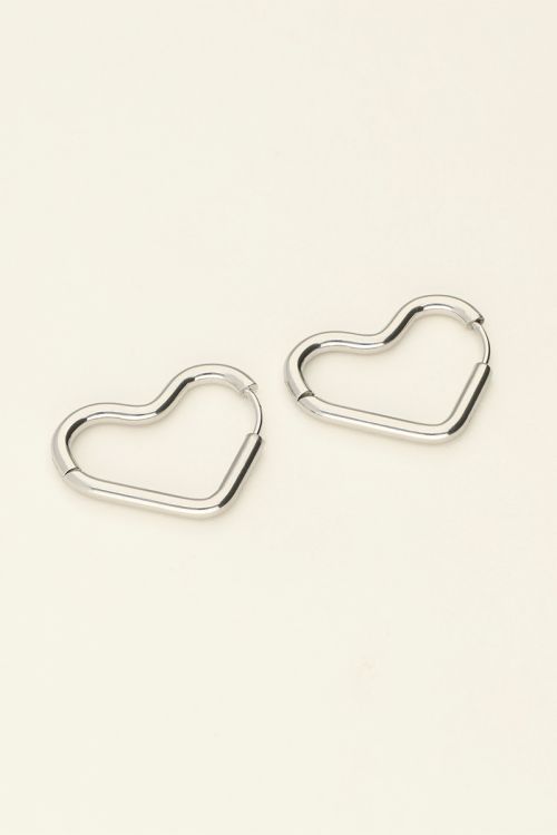 My Jewellery Basic Ohrringe mit offenem Herz silber