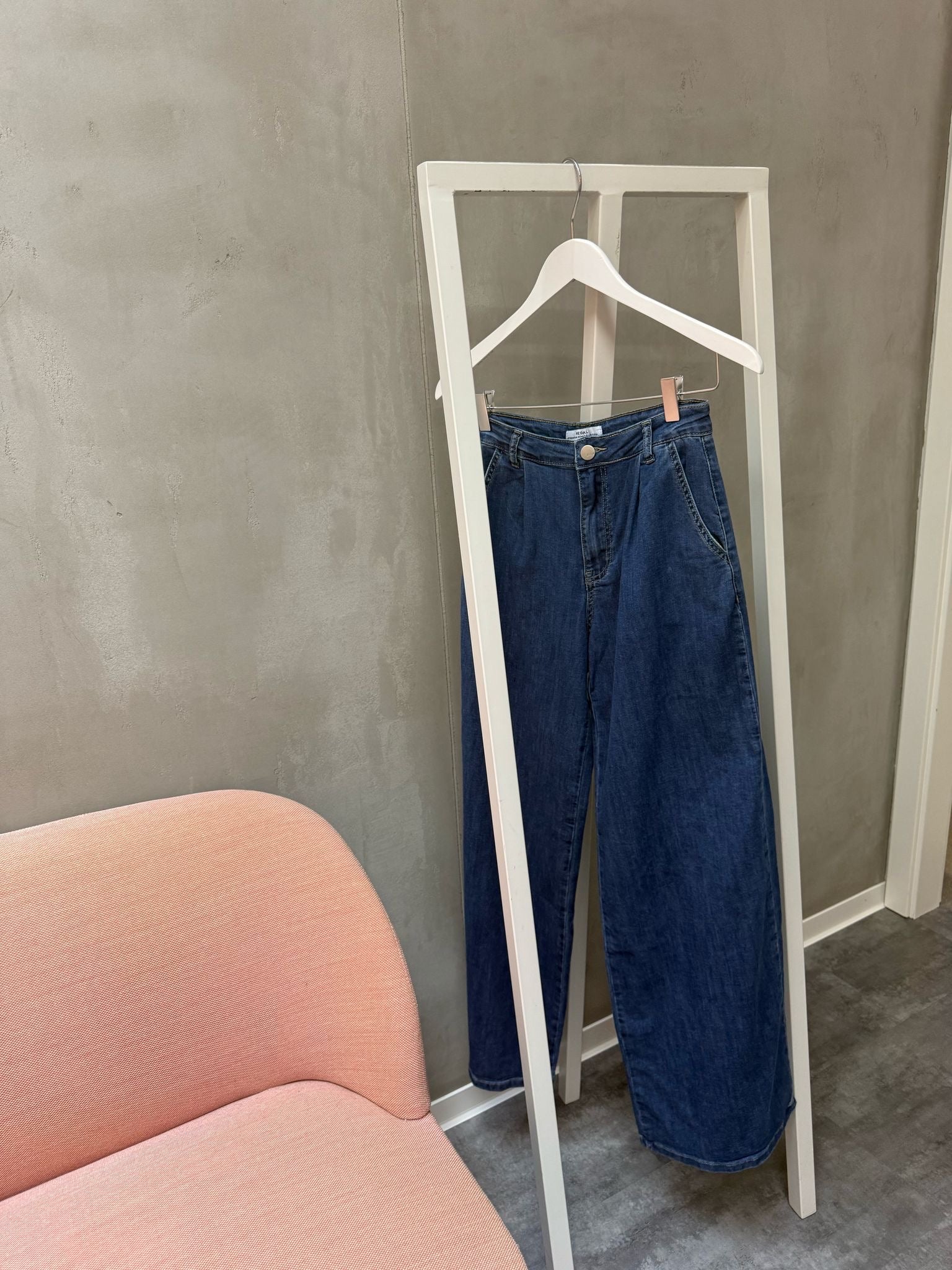 Minette Wide Leg Denim Jeans dunkelblau