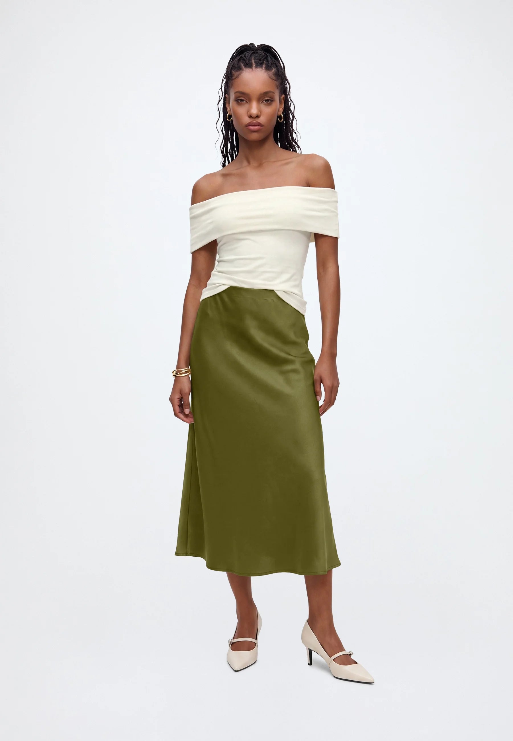 "YASPELLA" HW MIDI SKIRT S. NOOS