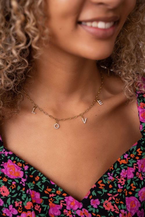 My Jewellery Kette mit Love-Buchstaben und Strass