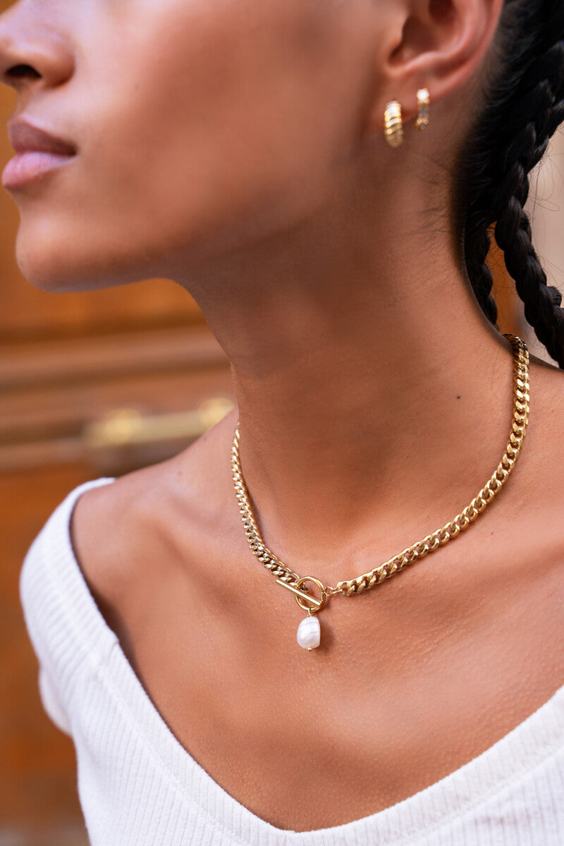 My Jewellery Gliederkette mit Süßwasserperle gold