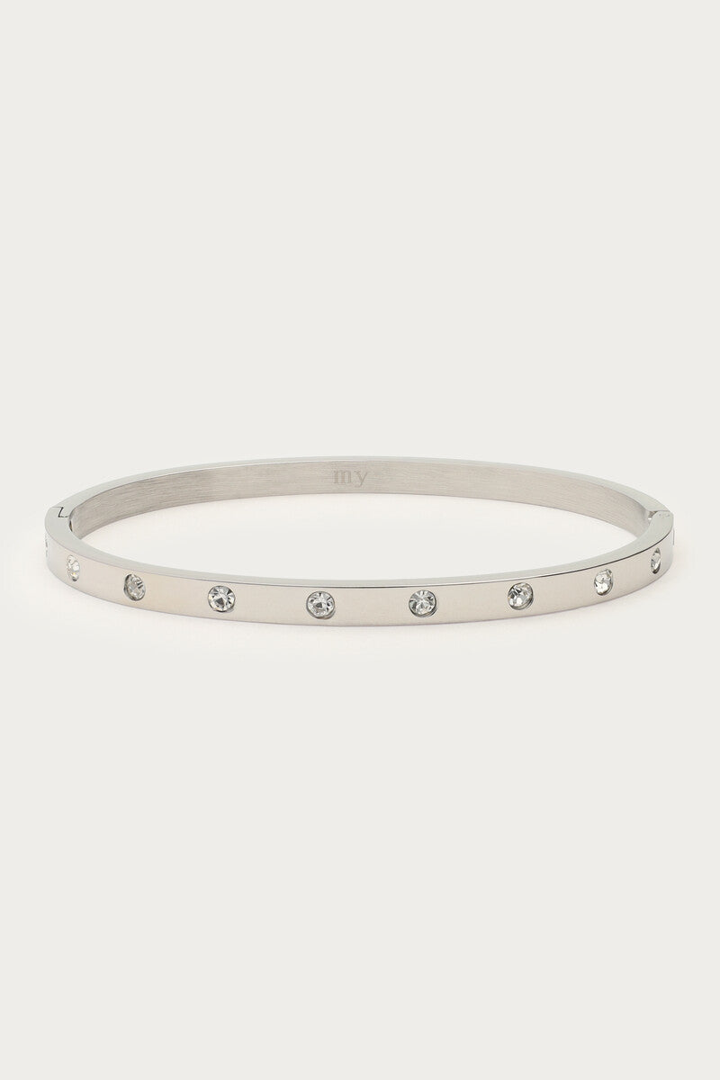 My Jewellery Armreif mit Strasssteinen silber