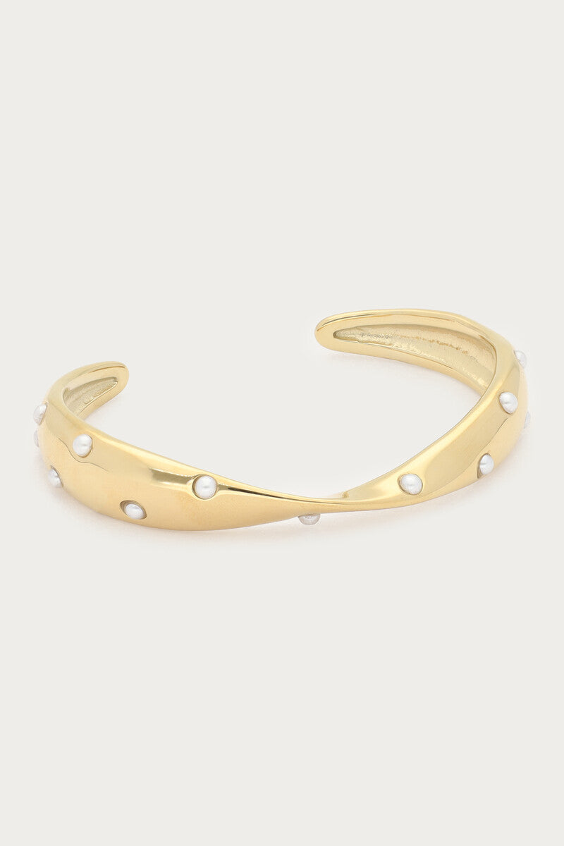 My Jewellery Bold Armreif mit Drehung und Kunstperlen