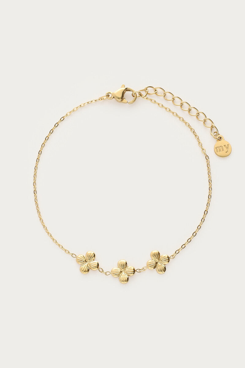 My Jewellery Botanical Armband mit drei Kleeblatt-Blumen