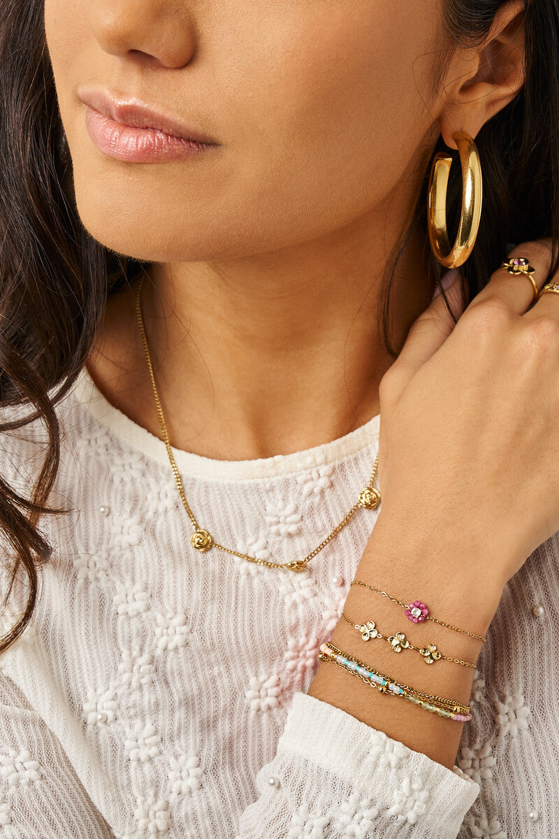 My Jewellery Botanical Armband mit drei Kleeblatt-Blumen