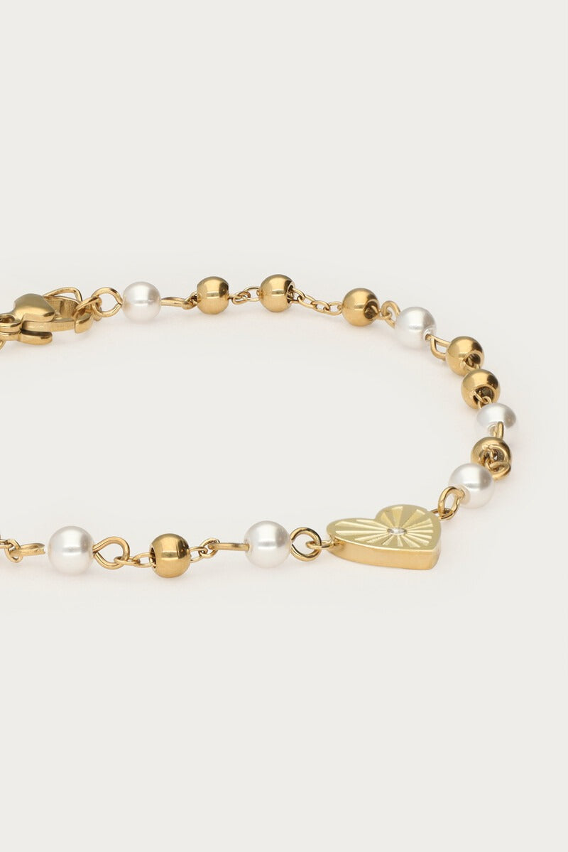 My Jewellery Armband mit Herzchen und Kunstperlen