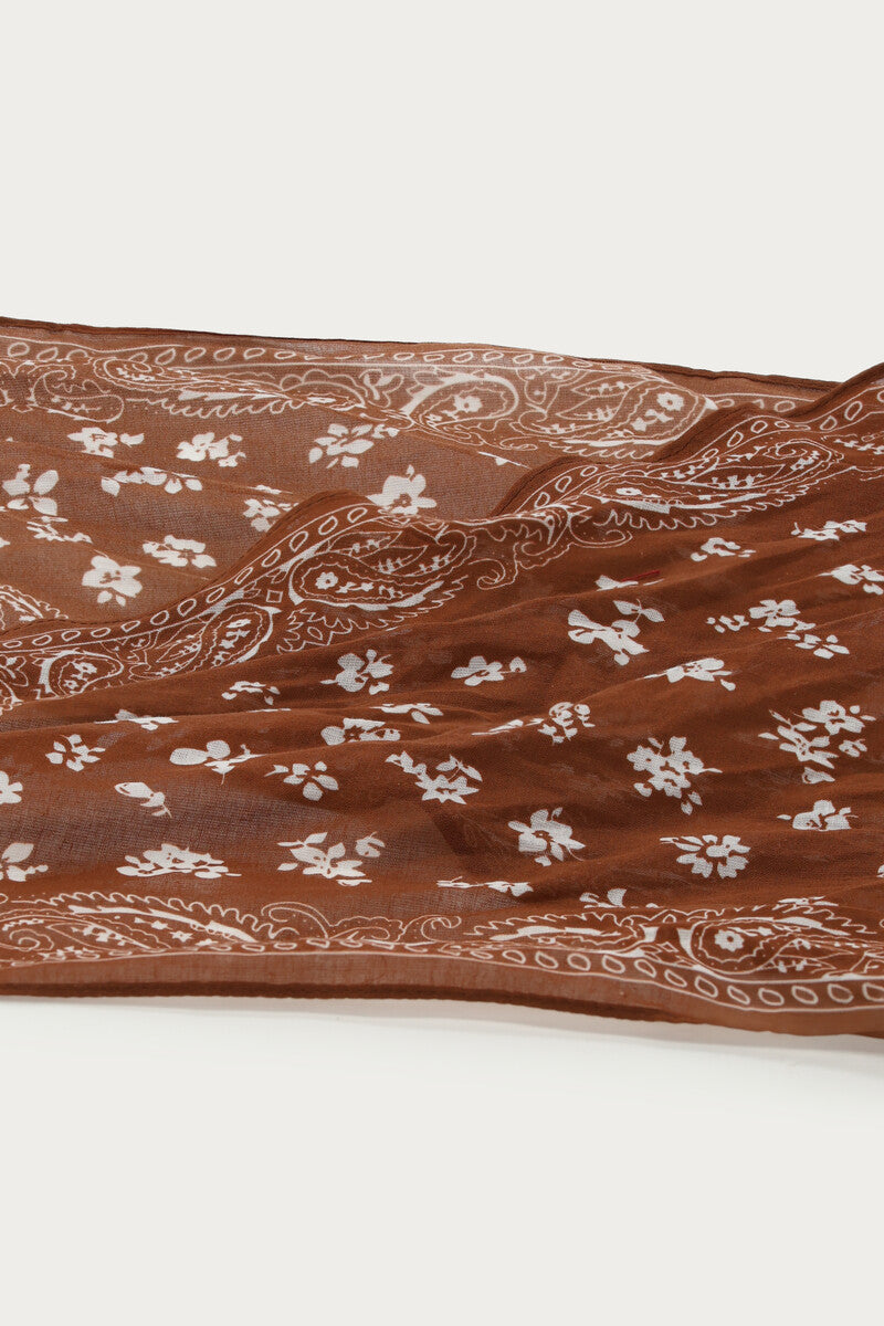 My Jwellery Braunes Halstuch mit Bandana-Muster