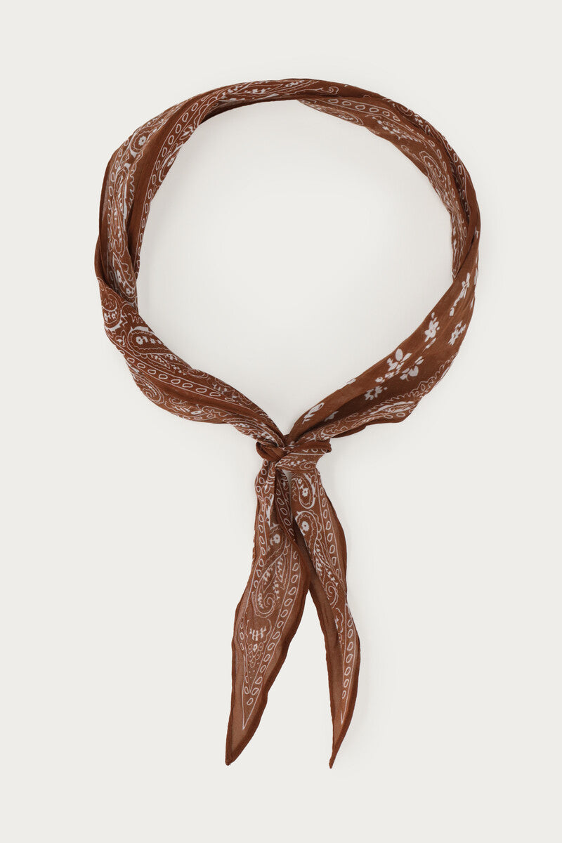 My Jwellery Braunes Halstuch mit Bandana-Muster
