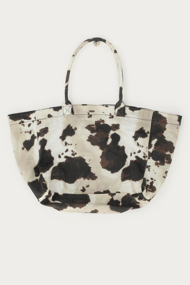 My Jewellery Brauner Shopper mit Kuhflecken-Muster
