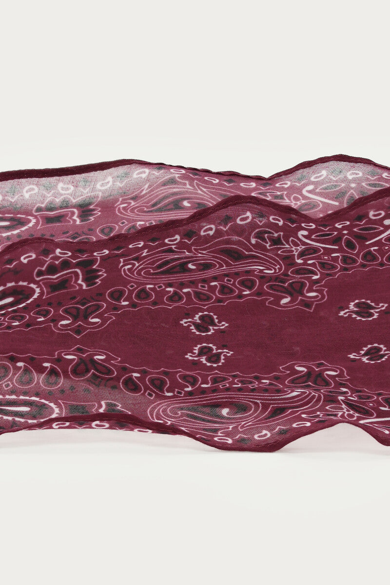 My Jewellery Burgunderroter Schal mit Bandana-Print