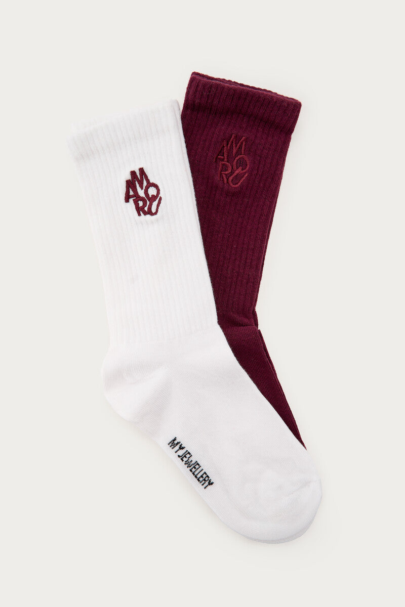 My Jewellery Burgunderrotes Sockenset Amour