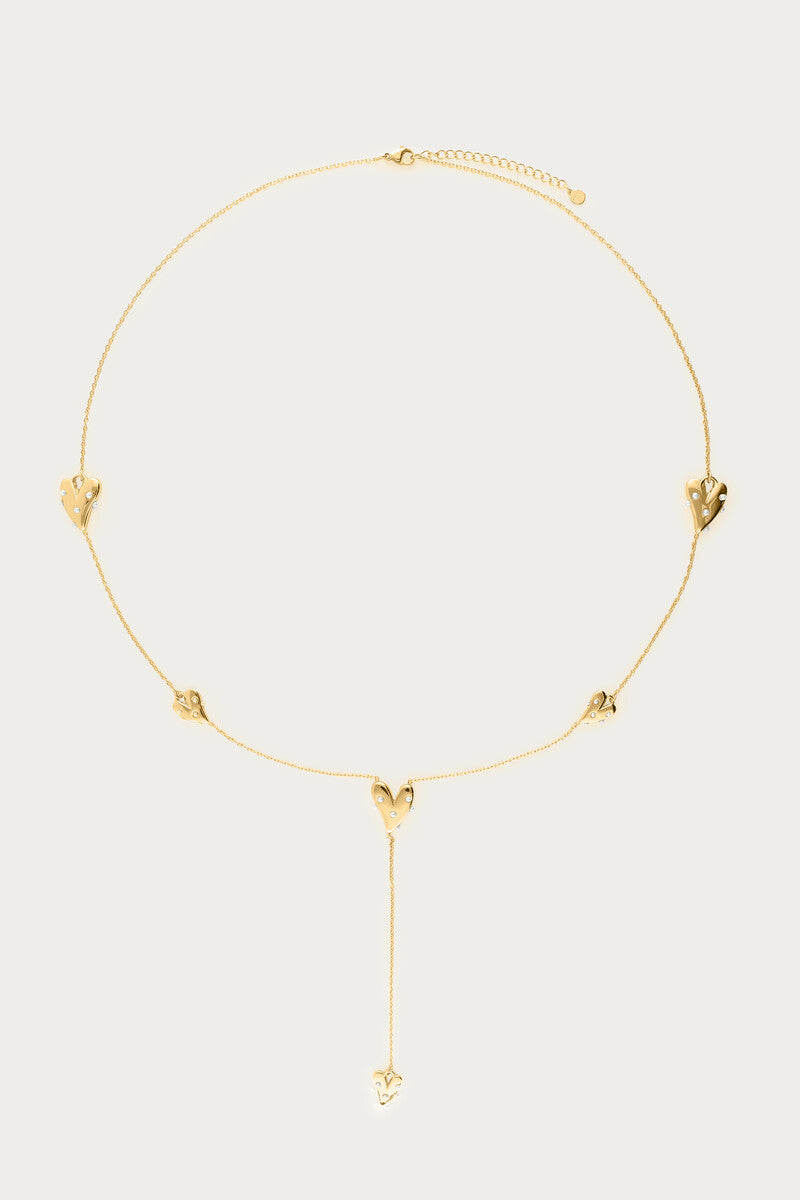 My Jewellery Lange Kette mit Herzen und Kunstperlen
