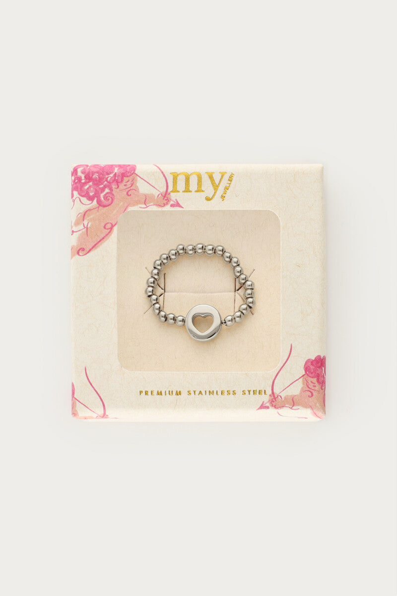 My Jewellery Love Stretch-Ring mit offenem Herz silber